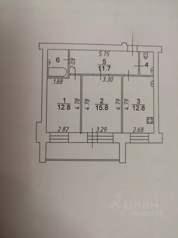 2-к кв. Вологодская область, Вологда ул. Южакова, 2 (59.5 м) - Фото 1
