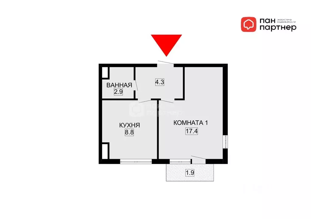 1-к кв. Санкт-Петербург ул. Стойкости, 14 (33.4 м) - Фото 1