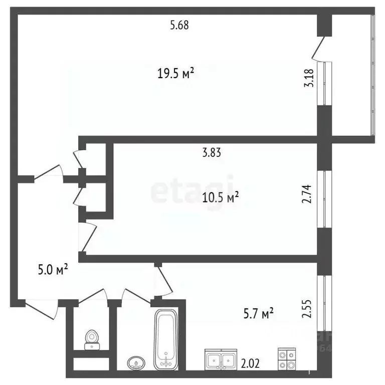 2-к кв. Московская область, Мытищи ул. 1-я Крестьянская, 2к3 (45.1 м) - Фото 1