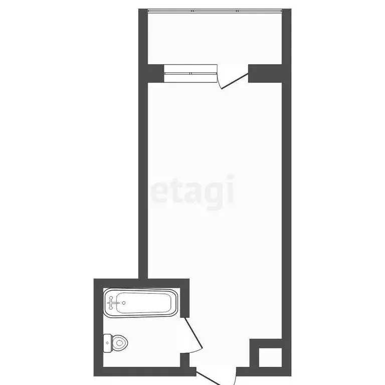 Квартира-студия: Тюмень, улица Бабарынка, 20А (15.2 м) - Фото 0