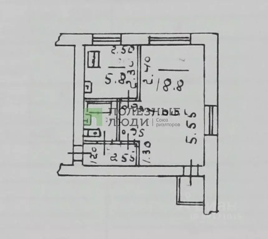 1-к кв. Орловская область, Орел Комсомольская ул., 253 (32.1 м) - Фото 1