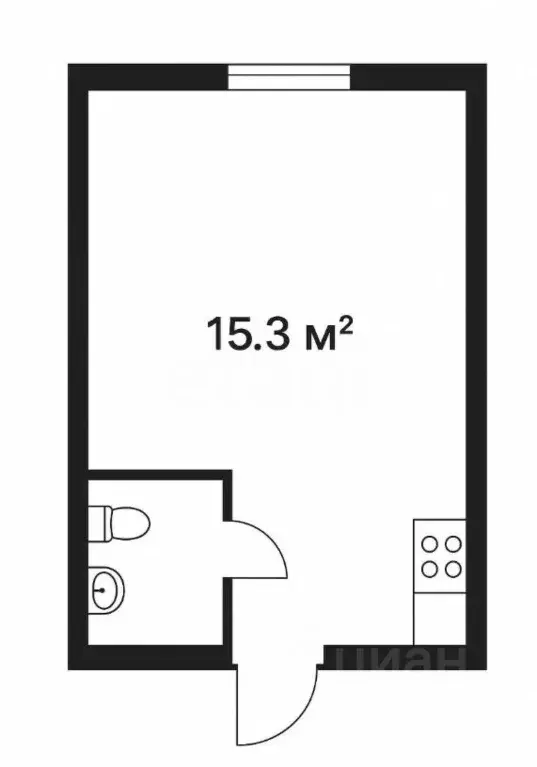 Студия Краснодарский край, Сочи Бытха мкр, ул. Ясногорская, 16/8к2 ... - Фото 2