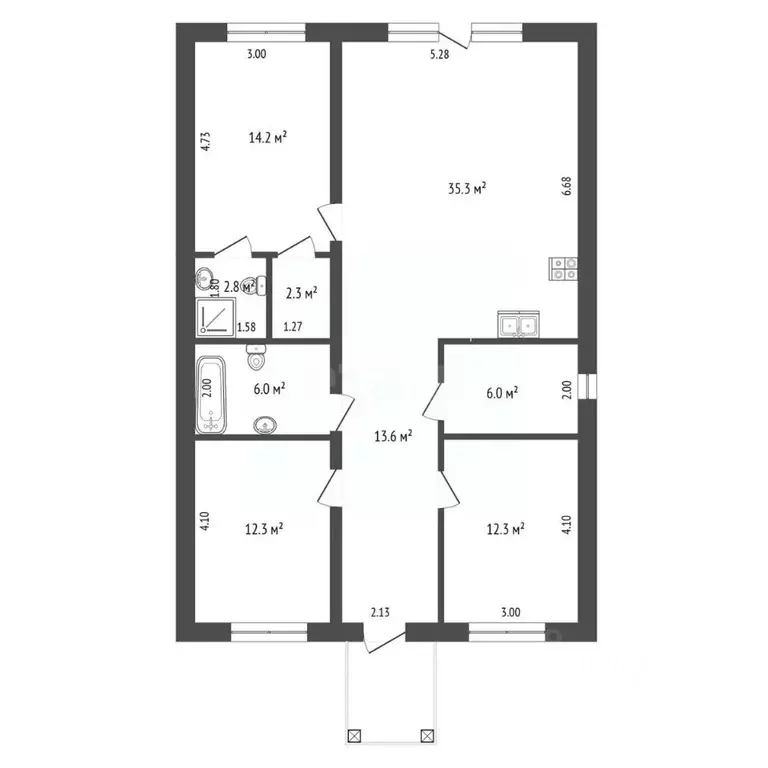 Дом в Тюменская область, Тюменский муниципальный округ, с. Луговое ул. ... - Фото 2