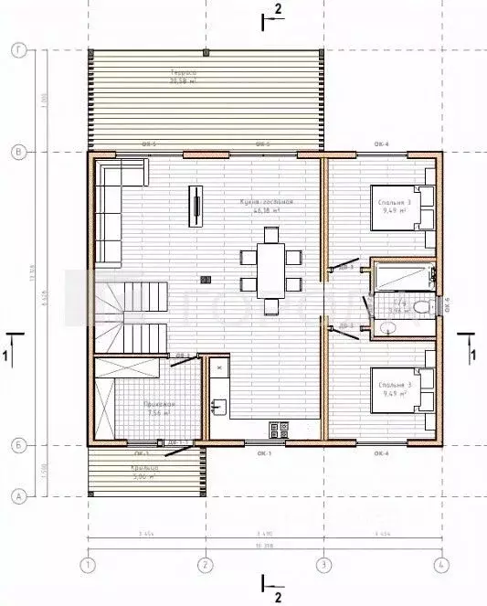 Дом в Кемеровская область, Новокузнецкий муниципальный округ, д. ... - Фото 2