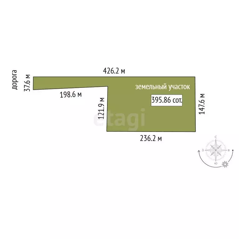 Участок в Симферопольский район, село Донское (395.86 м) - Фото 1