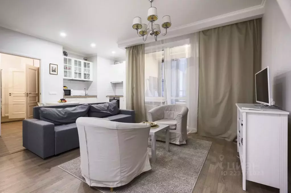 Студия Санкт-Петербург Кременчугская ул., 9К2 (39.9 м) - Фото 1