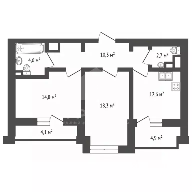 2-к кв. Санкт-Петербург просп. Медиков, 10к1 (63.3 м) - Фото 2
