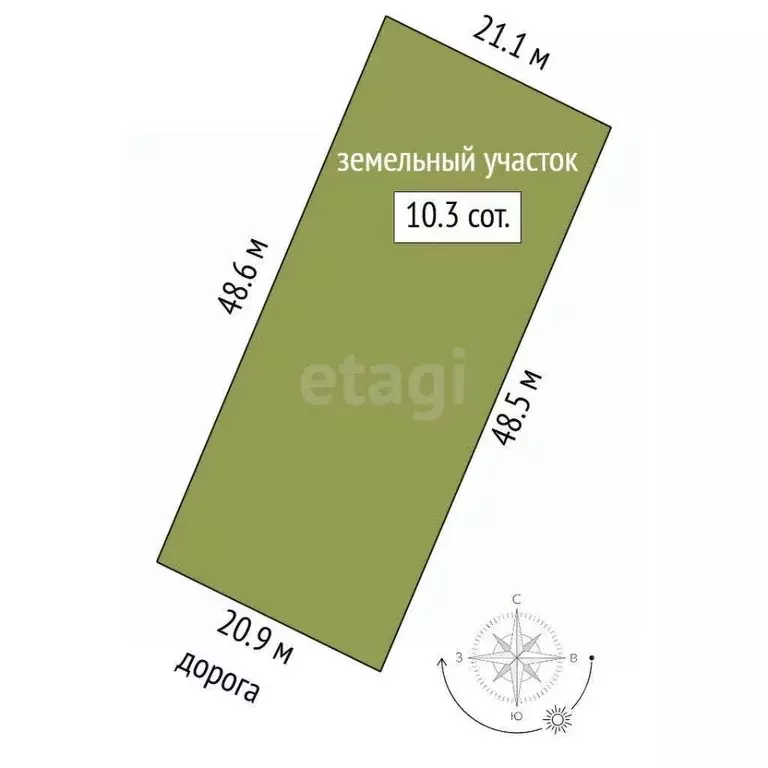 Участок в Крым, Симферопольский район, с. Доброе ул. Йилдыз (10.27 ... - Фото 1