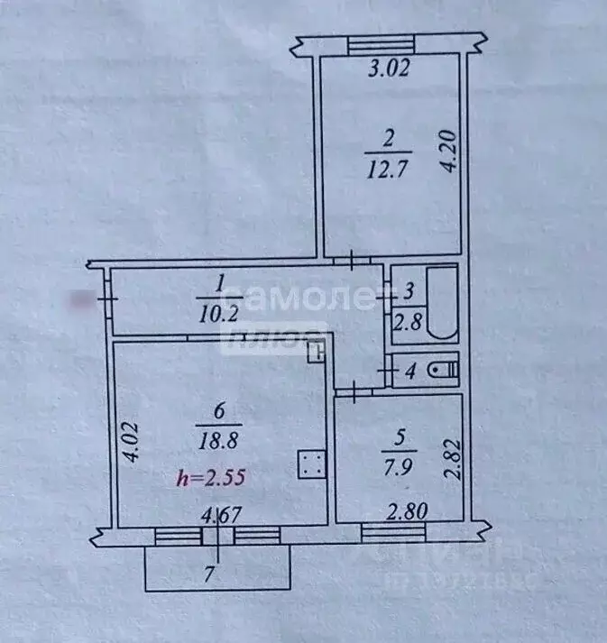 2-к кв. Ямало-Ненецкий АО, Ноябрьск ул. Ленина, 88А (53.7 м) - Фото 2
