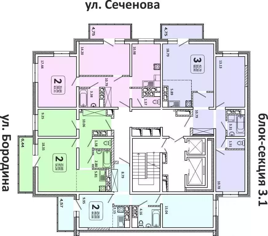 3-к кв. Иркутская область, Иркутск ул. Бородина, 7 (69.0 м) - Фото 0