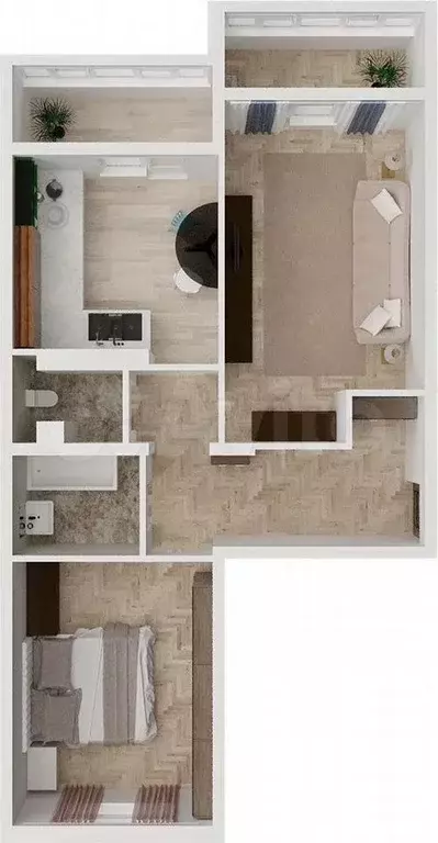 2-к. квартира, 61,6 м, 2/8 эт. - Фото 1