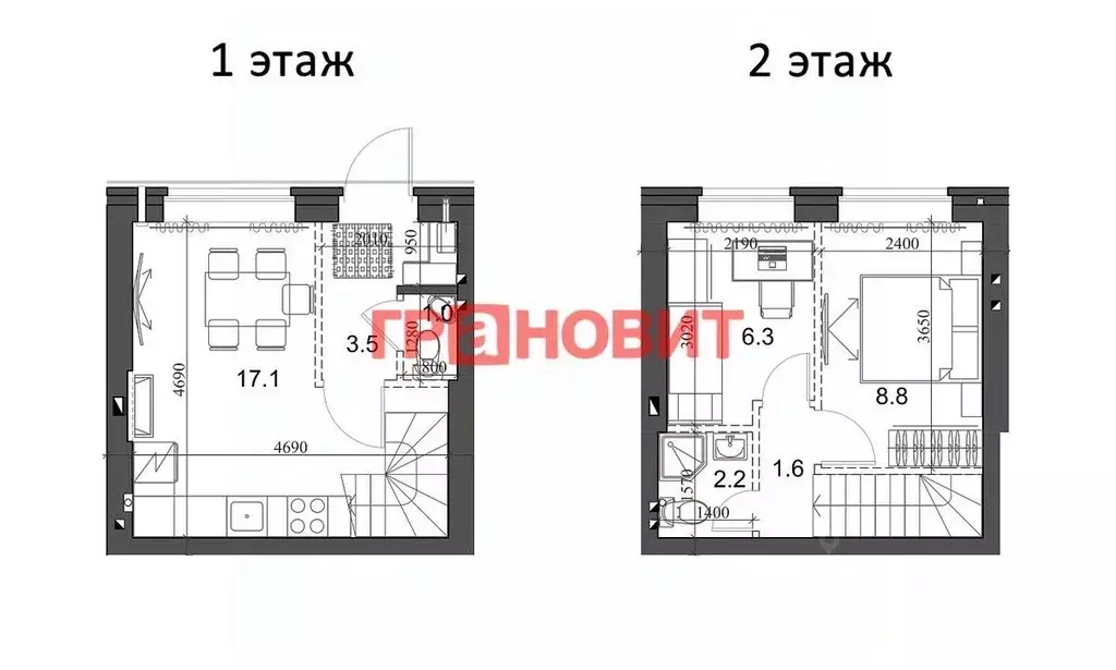 2-к кв. Новосибирская область, Новосибирский район, Мичуринский ... - Фото 1