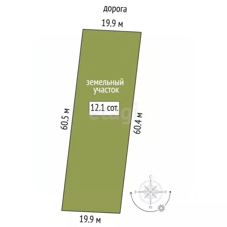 Участок в Тюменская область, Нижнетавдинский муниципальный округ, ... - Фото 1