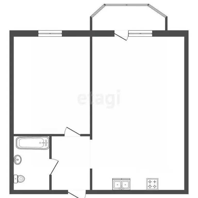 1-к кв. Санкт-Петербург Малоохтинский просп., 16к1 (45.1 м) - Фото 2