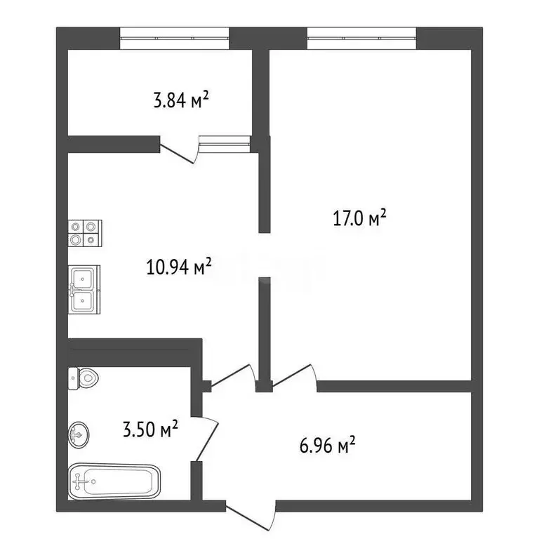 1-комнатная квартира: Дубна, район Большая Волга (42.24 м) - Фото 1