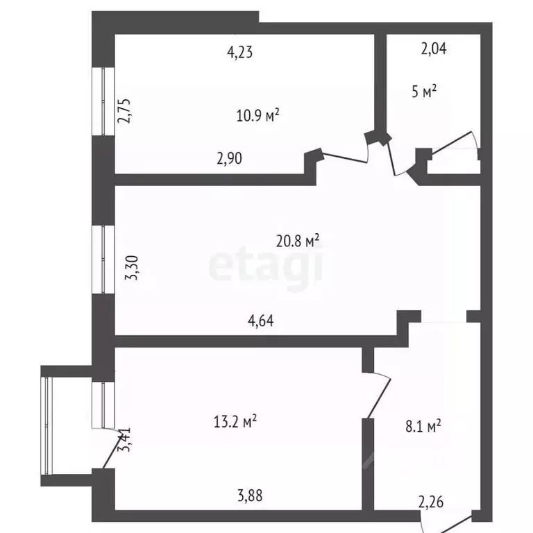 2-к кв. Кемеровская область, Кемерово Весенняя ул., 15 (58.4 м) - Фото 1