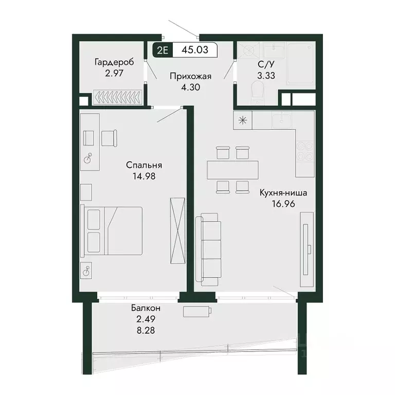 1-к кв. Крым, Алушта  (45.03 м) - Фото 1