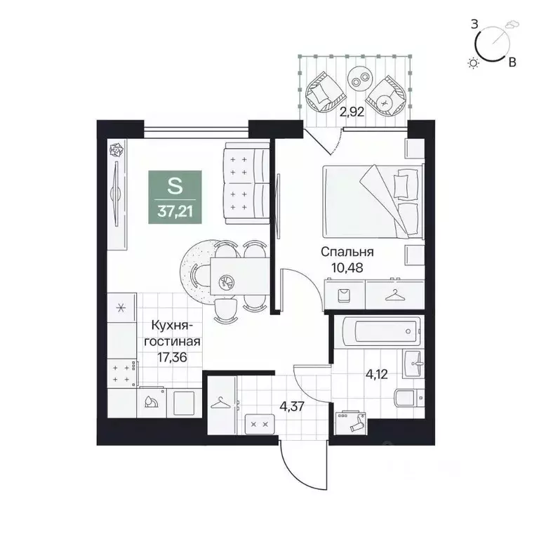 1-к кв. Волгоградская область, Волгоград просп. Имени В.И. Ленина, 59Г ... - Фото 1