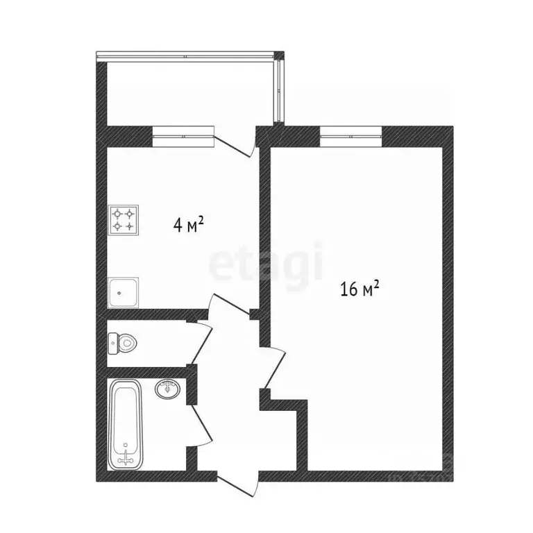 1-к кв. Ленинградская область, Всеволожск Александровская ул., 77к3 ... - Фото 2