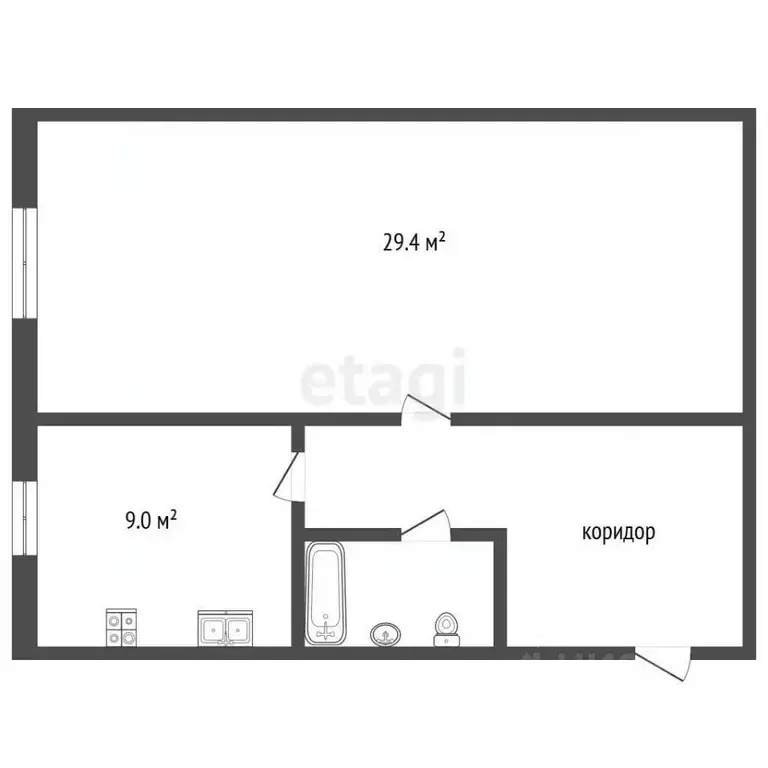 1-к кв. Алтайский край, Новоалтайск ул. 40 лет ВЛКСМ, 11 (29.4 м) - Фото 2