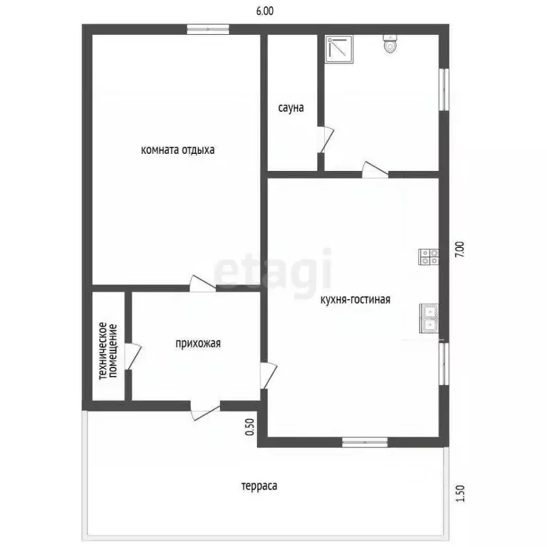 Дом в Тюменская область, Тюмень Вертолет СНТ, ул. Вишневая (42 м) - Фото 1