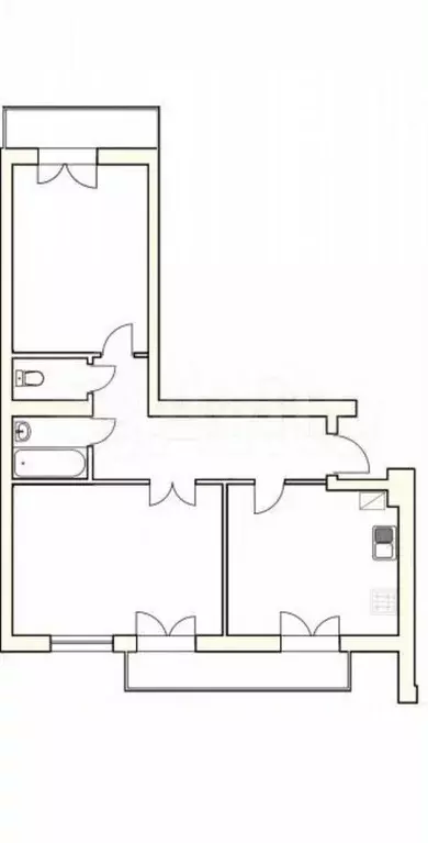 2-к. квартира, 61 м, 3/4 эт. - Фото 1