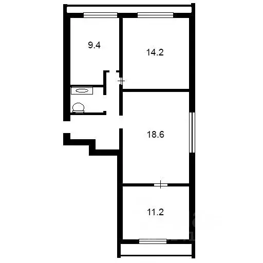 3-к кв. Москва Малахитовая ул., 6К2 (64.4 м) - Фото 1