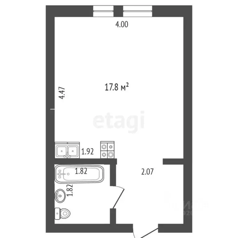 Комната Краснодарский край, Новороссийск ул. Куникова, 92А (19.5 м) - Фото 2