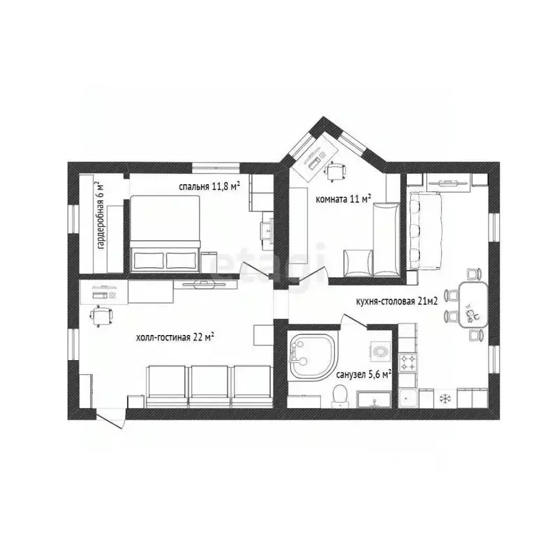 3-к кв. Белгородская область, Белгород Донецкая ул., 83Г (79.4 м) - Фото 1