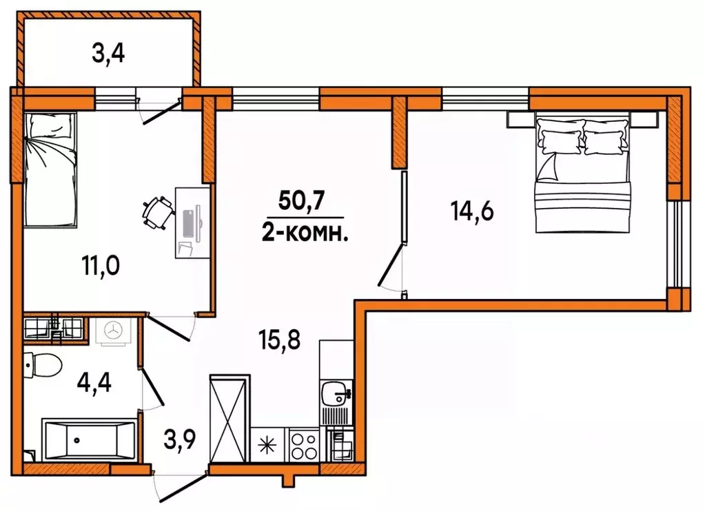 2-к кв. Ульяновская область, Ульяновск Киндяковка мкр, Заря жилой ... - Фото 1