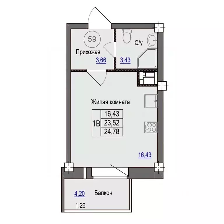 1-к кв. Псковская область, Псковский район, Завеличенская волость, д. ... - Фото 1