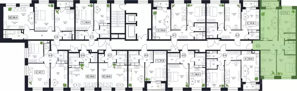 3-к кв. Московская область, Пушкино Пушкино Град жилой комплекс, к2 ... - Фото 2