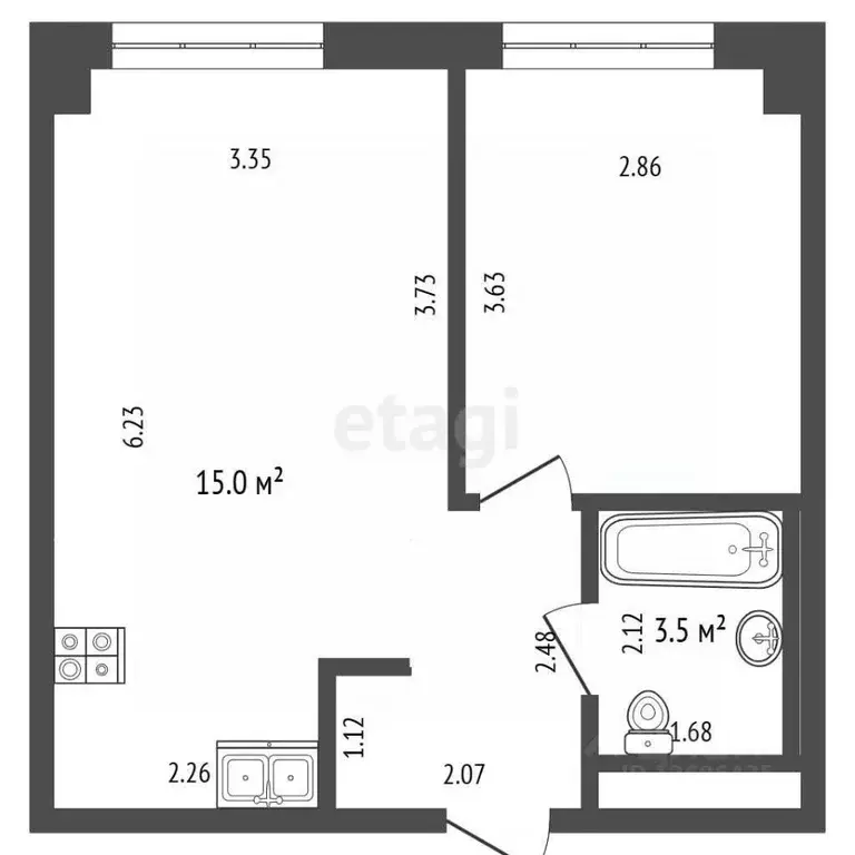 1-к кв. Москва Алтуфьевское ш., 55к5 (37.0 м) - Фото 2