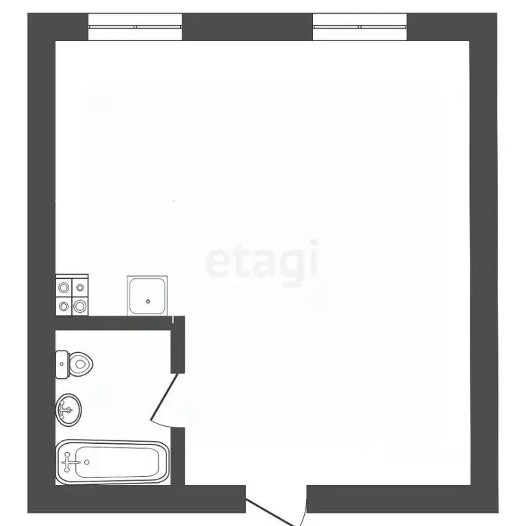 1-к кв. Томская область, Томск Чулымская ул., 45 (20.0 м) - Фото 0