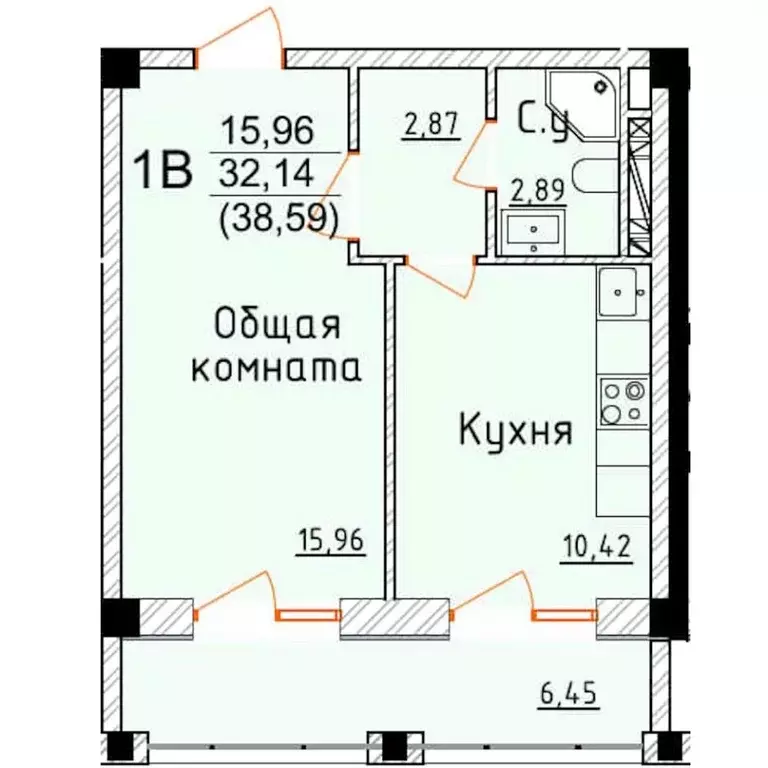 1-к кв. Дагестан, Дербент ул. Графа Воронцова, 80 (38.59 м) - Фото 0