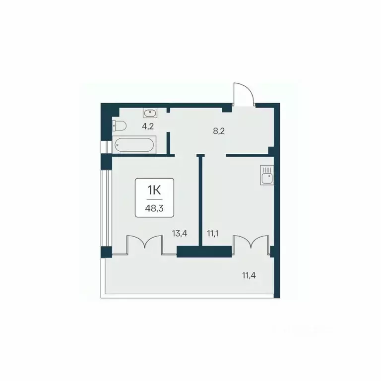 1-к кв. Крым, Алупка ш. Севастопольское, 6Ак3 (48.3 м) - Фото 1