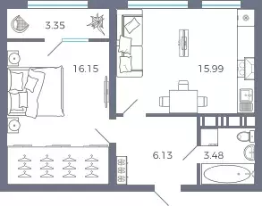 Продаётся 1-к квартира, 44.7 м - Фото 0