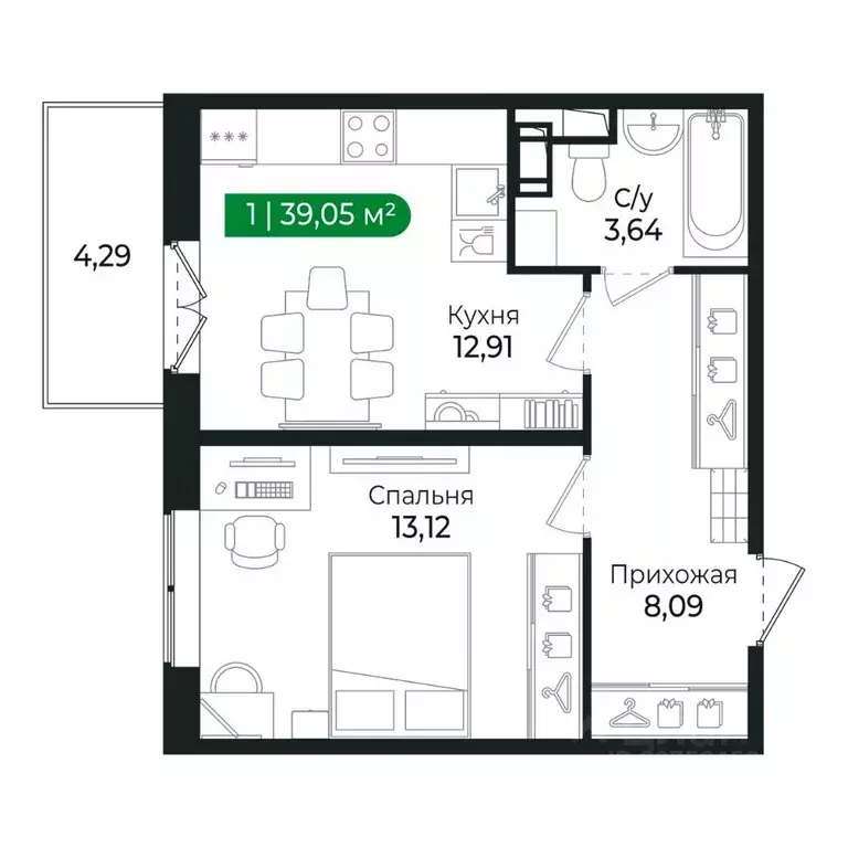 1-к кв. Ленинградская область, Сертолово Всеволожский район, ... - Фото 1