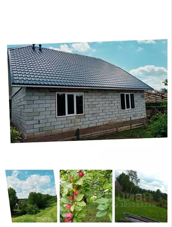 Дом в Пермский край, Кудымкарский район, д. Романова ул. Нагорная (92 ... - Фото 1