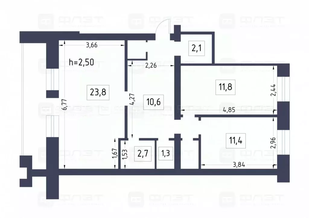 3-к кв. Татарстан, Казань Чистопольская ул., 10/8 (72.0 м) - Фото 2