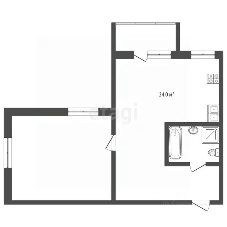 1-к кв. Ростовская область, Ростов-на-Дону Буденновский просп., 1Б ... - Фото 2