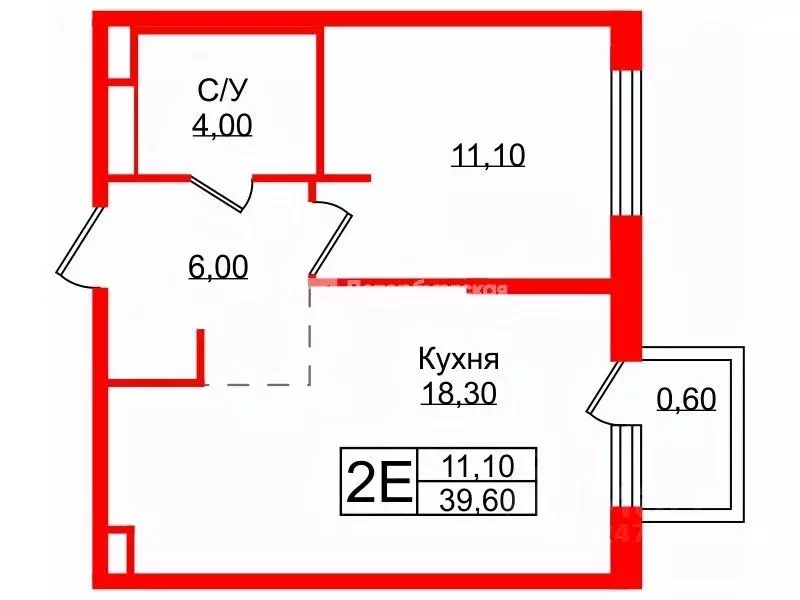 1-к кв. Ленинградская область, Всеволожский район, д. Новое Девяткино ... - Фото 1