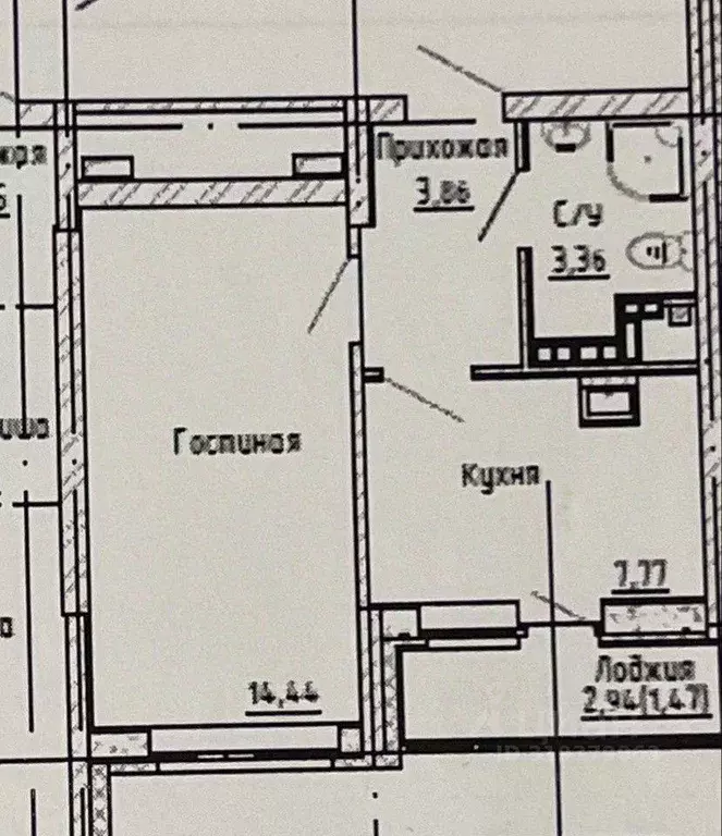 Квартира, 1 комната, 31.5 м - Фото 1