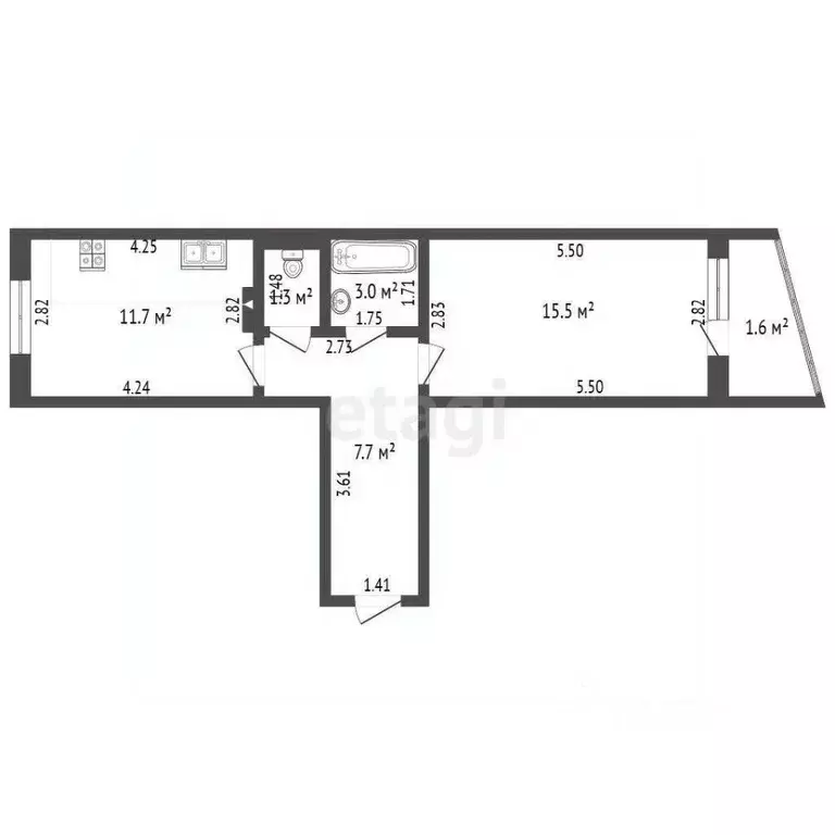 1-к кв. Мордовия, Саранск ул. Тани Бибиной, 9/2 (39.2 м) - Фото 2