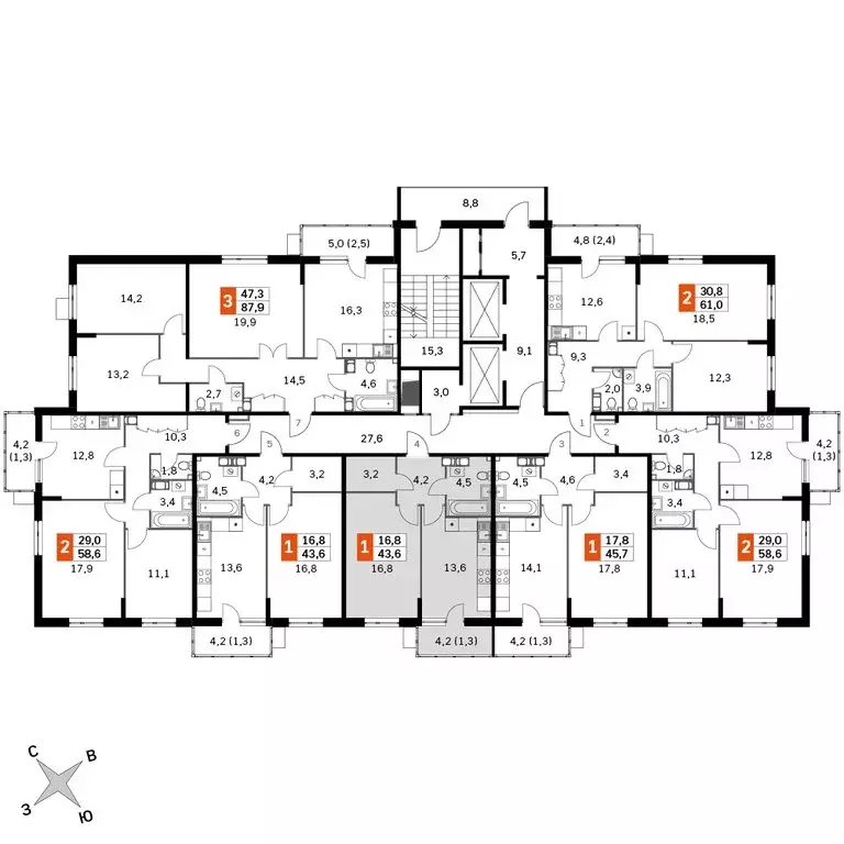 1-комнатная квартира: Обнинск, Западный район, жилой район Заовражье, ... - Фото 2