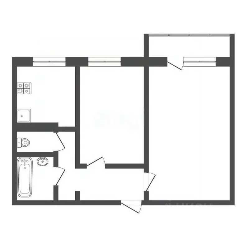 2-к кв. Тверская область, Тверь ул. Фрунзе, 16 (49.8 м) - Фото 2