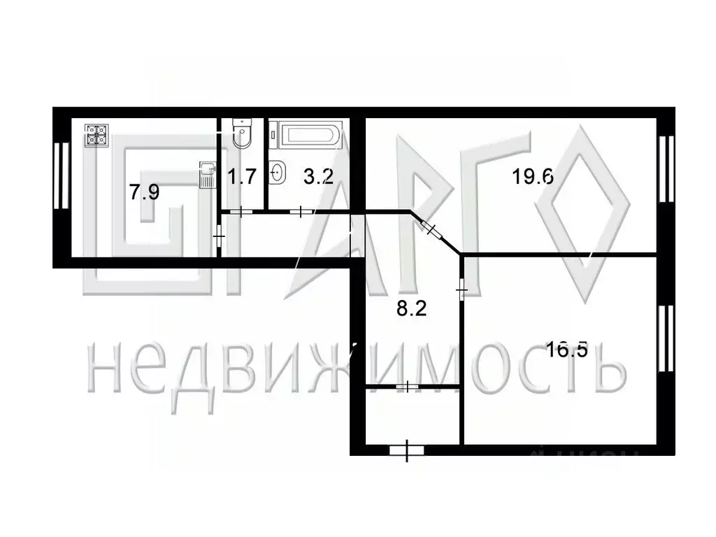 2-к кв. Санкт-Петербург Ивановская ул., 12 (58.8 м) - Фото 1