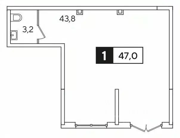 Офис в Краснодарский край, Краснодар ул. Анны Ахматовой, 6/1 (47 м) - Фото 1
