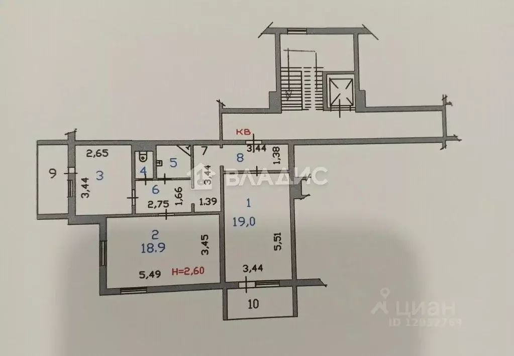 2-к кв. Пензенская область, Пенза ул. Антонова, 35 (65.3 м) - Фото 1