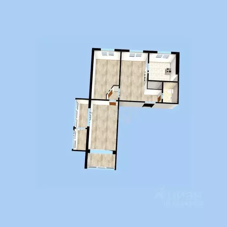 3-к кв. Башкортостан, Уфа Баязита Бикбая ул., 23 (72.5 м) - Фото 2